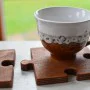 Kişiye Özel - Ahşap El İşçilikli Puzzle Kalın Tasarım Bardak Altlığı Kişiye Özel - Ahşap El İşçilikli Puzzle Kalın Tasarım Bardak Altlığı
