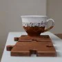 Kişiye Özel - Ahşap El İşçilikli Puzzle Kalın Tasarım Bardak Altlığı Kişiye Özel - Ahşap El İşçilikli Puzzle Kalın Tasarım Bardak Altlığı