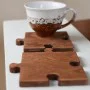 Kişiye Özel - Ahşap El İşçilikli Puzzle Kalın Tasarım Bardak Altlığı Kişiye Özel - Ahşap El İşçilikli Puzzle Kalın Tasarım Bardak Altlığı