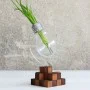 Kişiye Özel - Ahşap Square Tasarım Bulb Lamba Saksısı