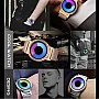 Cool Watch Saat - Silver Kasa - Silver Kordon CooL Galaxy Mix Sarı Yeşil Ekran Unisex