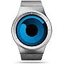 Cool Watch Saat - Silver Shiny Kasa - Silver Kordon CooL Galaxy S Mavi Ekran Unisex
