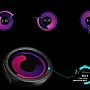 Cool Watch Saat - Siyah Mat Kasa - Siyah Kordon CooL Galaxy S Mor Ekran Unisex
