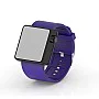 Cool Watch Saat - Siyah Edition - Mor Kayış Unisex