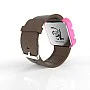Cool Watch Saat - Pembe Led Kasa - Kahverengi Kayış Unisex Cool Watch Saat - Pembe Led Kasa - Kahverengi Kayış Unisex