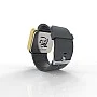 Cool Watch Saat - Gold Mat Dokunmatik Kasa - Gri Kayış Unisex