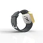 Cool Watch Saat - Gold Mat Dokunmatik Kasa - Gri Kayış Unisex