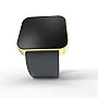 Cool Watch Saat - Gold Mat Dokunmatik Kasa - Gri Kayış Unisex