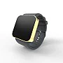 Cool Watch Saat - Gold Mat Dokunmatik Kasa - Gri Kayış Unisex