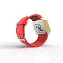 Cool Watch Saat - Gold Mat Dokunmatik Kasa - Kırmızı Kayış Unisex