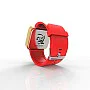 Cool Watch Saat - Gold Mat Dokunmatik Kasa - Kırmızı Kayış Unisex