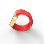 Cool Watch Saat - Gold Mat Dokunmatik Kasa - Kırmızı Kayış Unisex
