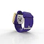 Cool Watch Saat - Gold Mat Dokunmatik Kasa - Mor Kayış Unisex