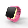 Cool Watch Saat - Gold Mat Dokunmatik Kasa - Pembe Kayış Unisex
