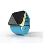 Cool Watch Saat - Gold Mat Dokunmatik Kasa - Turkuaz Kayış Unisex Cool Watch Saat - Gold Mat Dokunmatik Kasa - Turkuaz Kayış Unisex