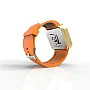Cool Watch Saat - Gold Mat Dokunmatik Kasa - Turuncu Kayış Unisex