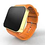 Cool Watch Saat - Gold Mat Dokunmatik Kasa - Turuncu Kayış Unisex