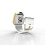 Cool Watch Saat - Gold Shiny Dokunmatik Kasa - Beyaz Kayış Unisex Cool Watch Saat - Gold Shiny Dokunmatik Kasa - Beyaz Kayış Unisex