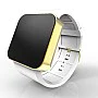 Cool Watch Saat - Gold Shiny Dokunmatik Kasa - Beyaz Kayış Unisex Cool Watch Saat - Gold Shiny Dokunmatik Kasa - Beyaz Kayış Unisex
