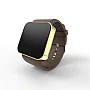 Cool Watch Saat - Gold Shiny Dokunmatik Kasa - Kahverengi Kayış Unisex Cool Watch Saat - Gold Shiny Dokunmatik Kasa - Kahverengi Kayış Unisex