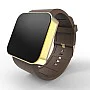 Cool Watch Saat - Gold Shiny Dokunmatik Kasa - Kahverengi Kayış Unisex Cool Watch Saat - Gold Shiny Dokunmatik Kasa - Kahverengi Kayış Unisex