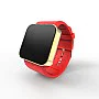 Cool Watch Saat - Gold Shiny Dokunmatik Kasa - Kırmızı Kayış Unisex Cool Watch Saat - Gold Shiny Dokunmatik Kasa - Kırmızı Kayış Unisex