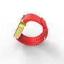 Cool Watch Saat - Gold Shiny Dokunmatik Kasa - Kırmızı Kayış Unisex Cool Watch Saat - Gold Shiny Dokunmatik Kasa - Kırmızı Kayış Unisex