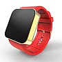 Cool Watch Saat - Gold Shiny Dokunmatik Kasa - Kırmızı Kayış Unisex Cool Watch Saat - Gold Shiny Dokunmatik Kasa - Kırmızı Kayış Unisex