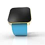 Cool Watch Saat - Gold Shiny Dokunmatik Kasa - Turkuaz Kayış Unisex Cool Watch Saat - Gold Shiny Dokunmatik Kasa - Turkuaz Kayış Unisex