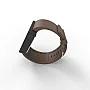 Cool Watch Saat - Siyah Mat Dokunmatik Kasa - Kahverengi Kayış Unisex Cool Watch Saat - Siyah Mat Dokunmatik Kasa - Kahverengi Kayış Unisex