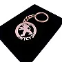 Kişiye Özel - Metal Peugeot - Rose Plaka Anahtarlık Gerçek Altın Kaplama