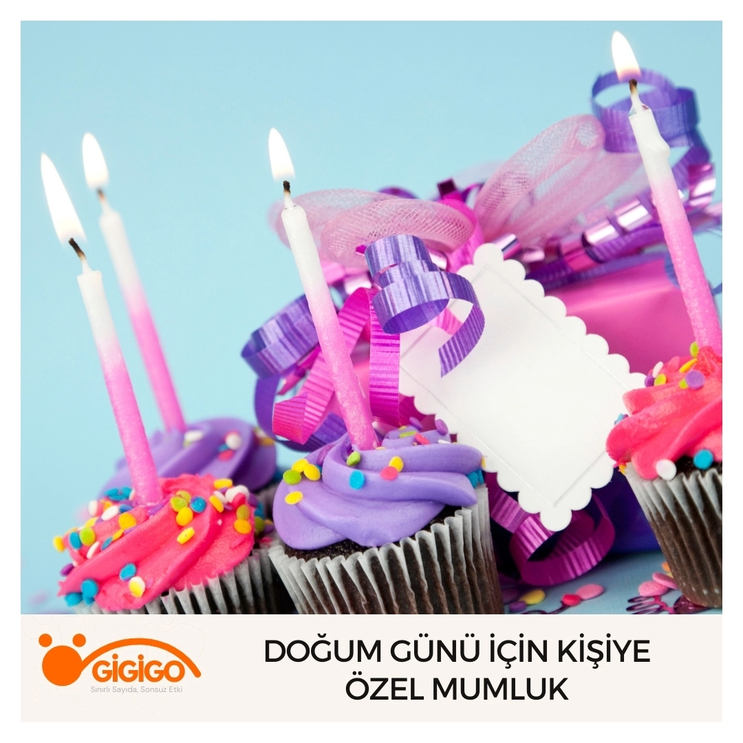 Kişiye özel tasarlanmış doğum günü mumluğu