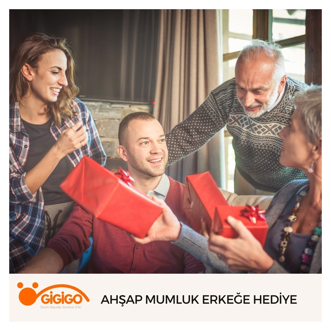 Ahşap detaylı, erkeğe özel kokulu mum hediye önerisi
