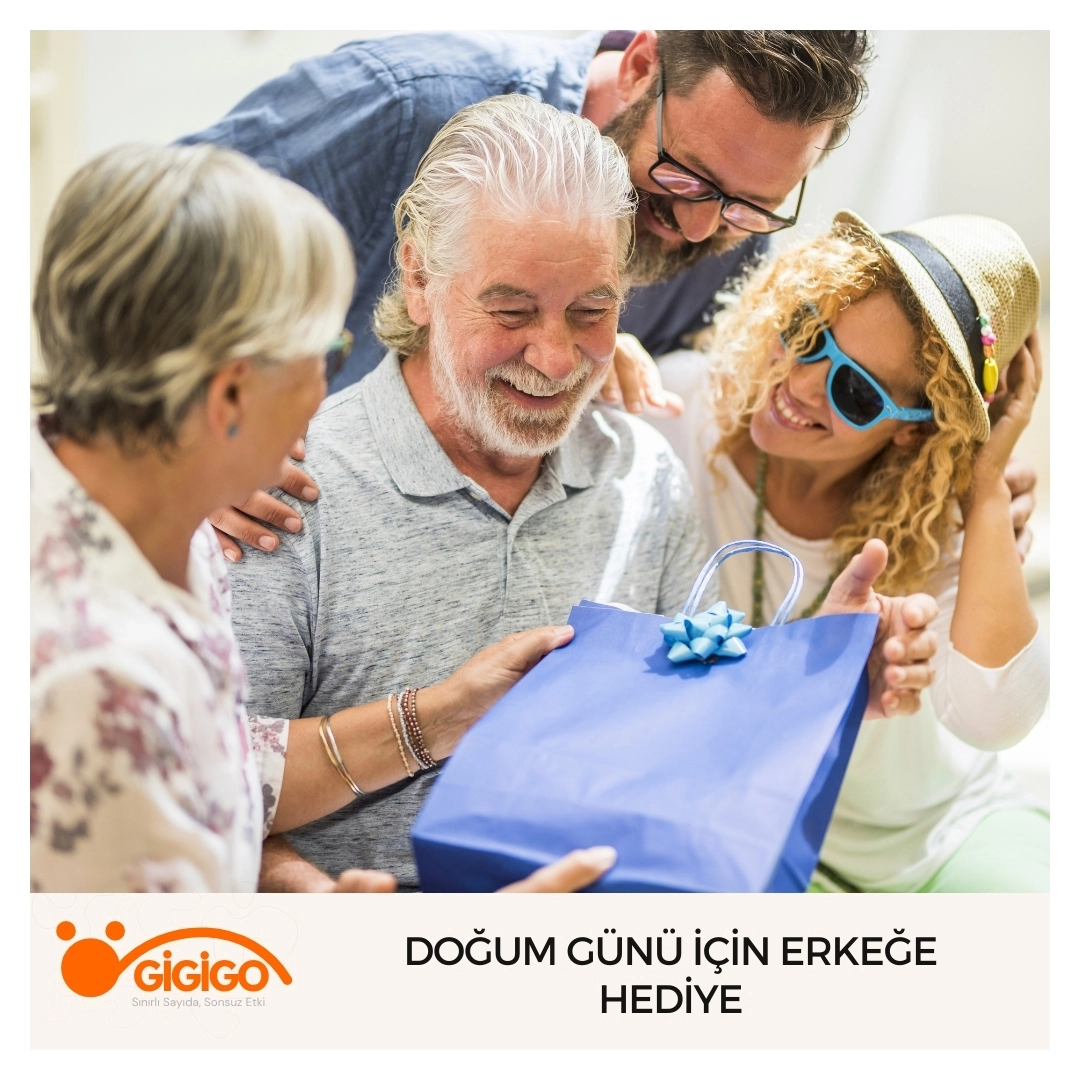Yıldönümü için dekoratif ve şık erkek hediyesi örneği