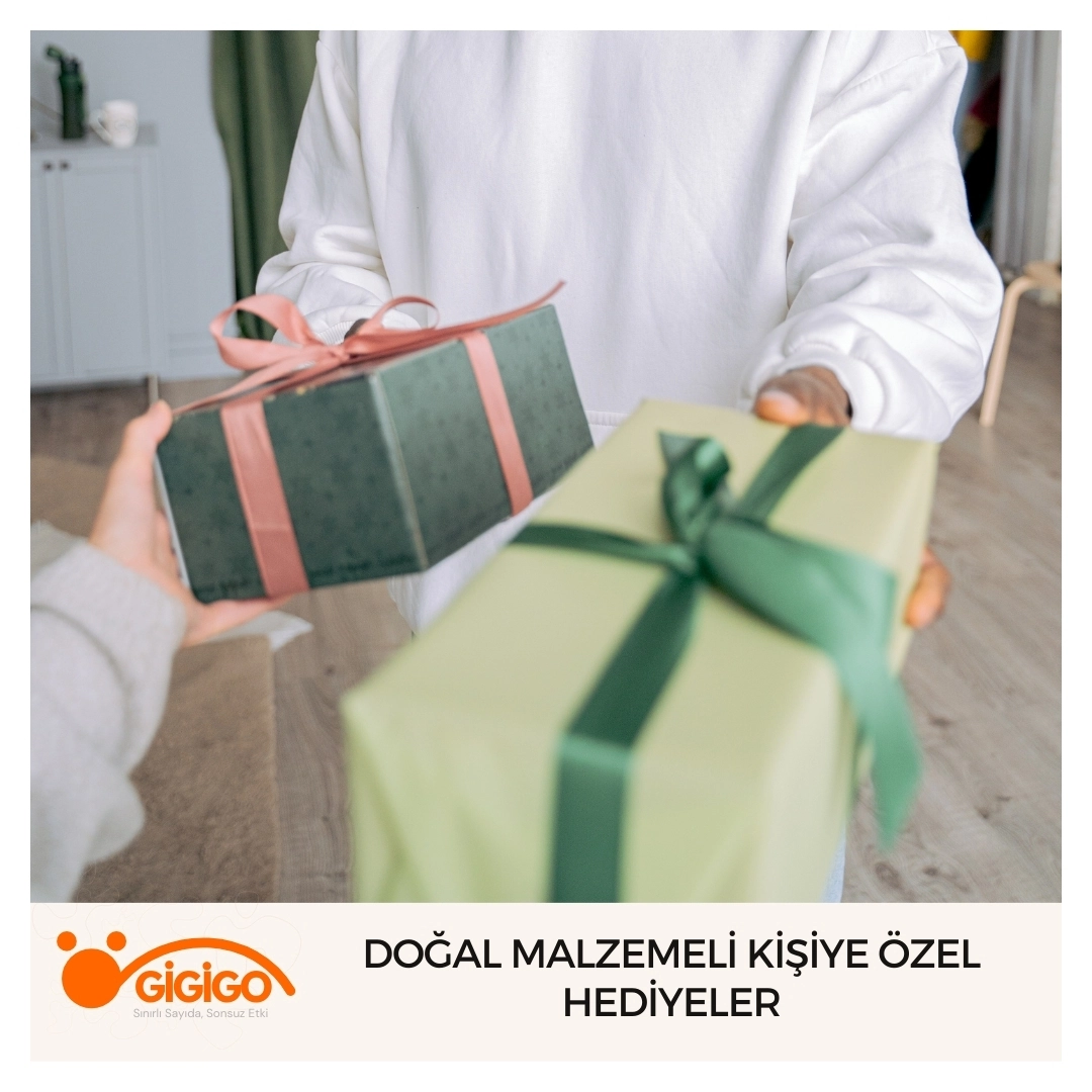 Doğal ahşap ve taş malzemelerle yapılmış kişiye özel hediye seçenekleri