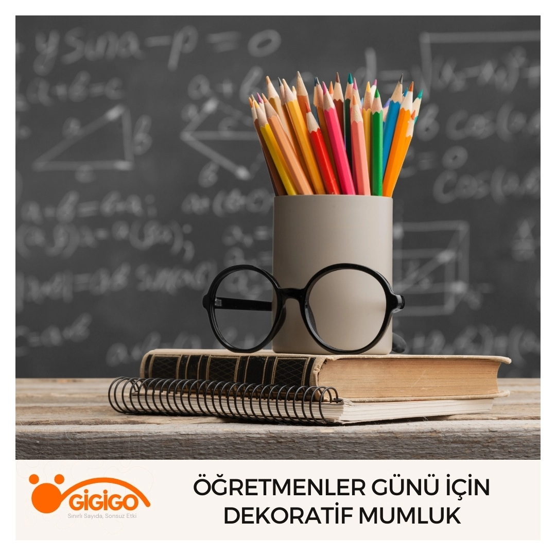 Öğretmenler Günü için Dekoratif Mumluk
