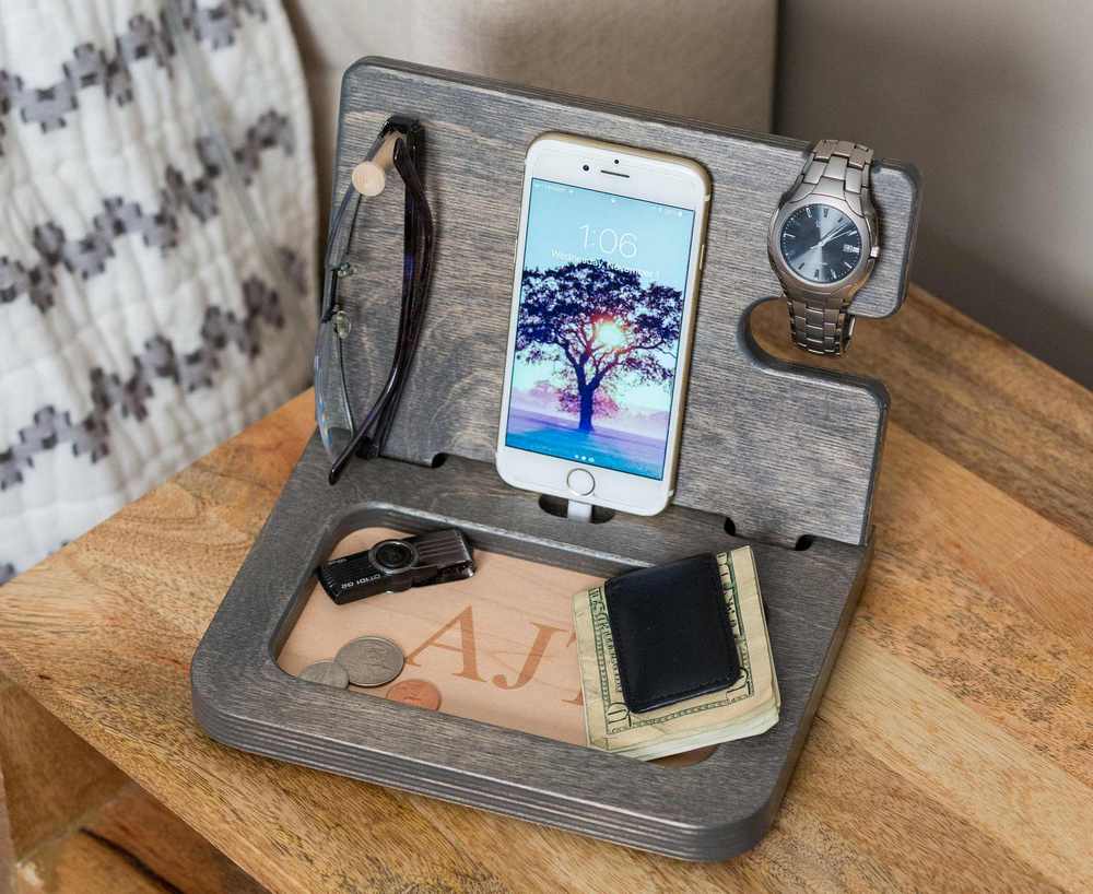 Kişiye Özel - Ahşap S Seri Aksesuar ve Cep Telefonu Standı 