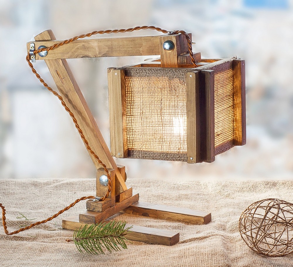 Kişiye Özel - Ahşap Masaüstü Lamba Sturdy Özel Tasarım 