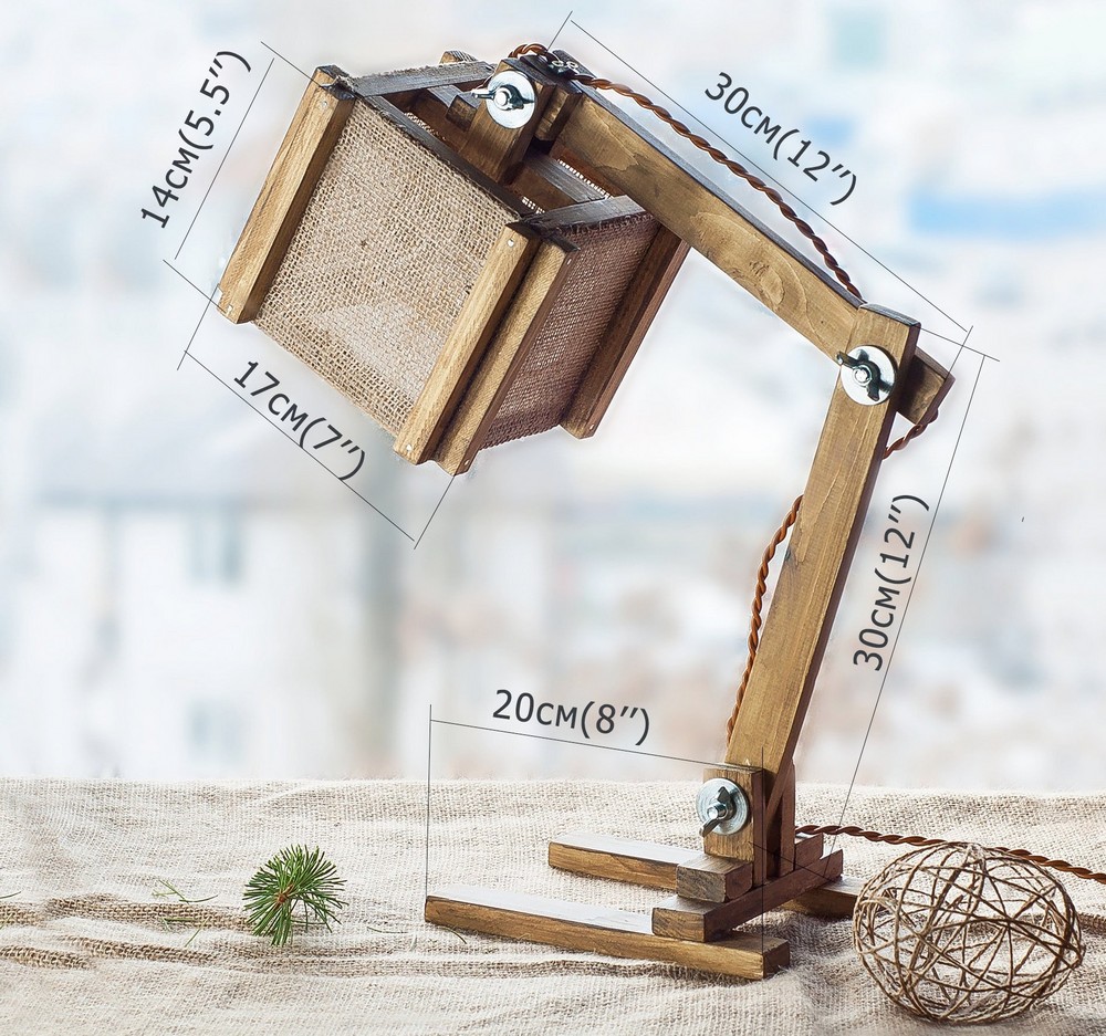 Kişiye Özel - Ahşap Masaüstü Lamba Sturdy Özel Tasarım 