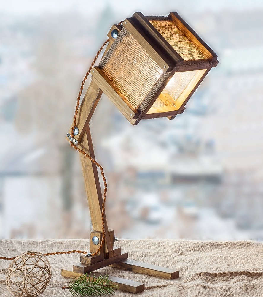 Kişiye Özel - Ahşap Masaüstü Lamba Sturdy Özel Tasarım 