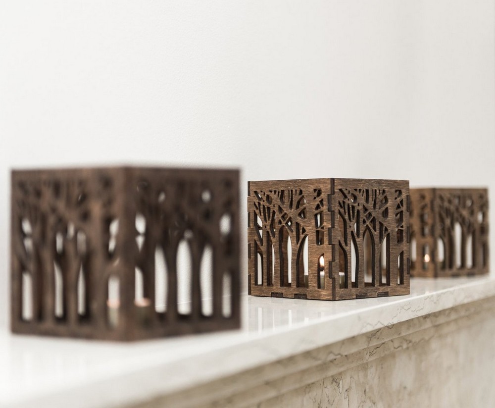 Kişiye Özel - Ahşap Mumluk Hardwood Tasarım