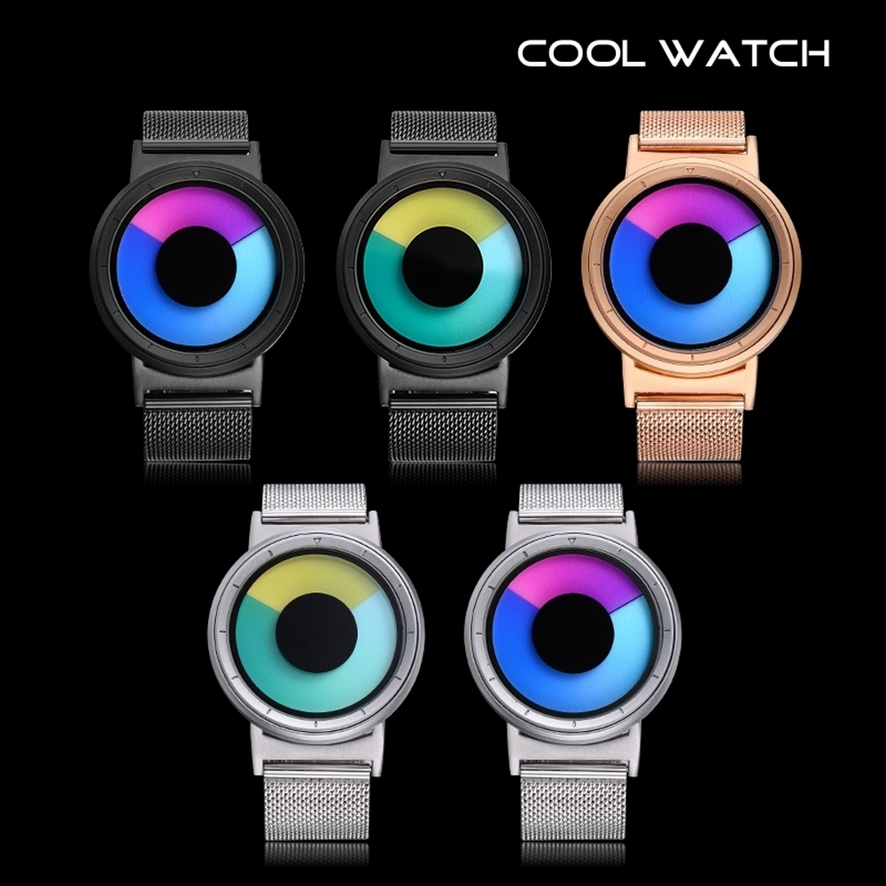 Cool Watch Saat - Rose Kasa - Rose Kordon CooL Galaxy Mix Mavi Pembe Ekran Unisex