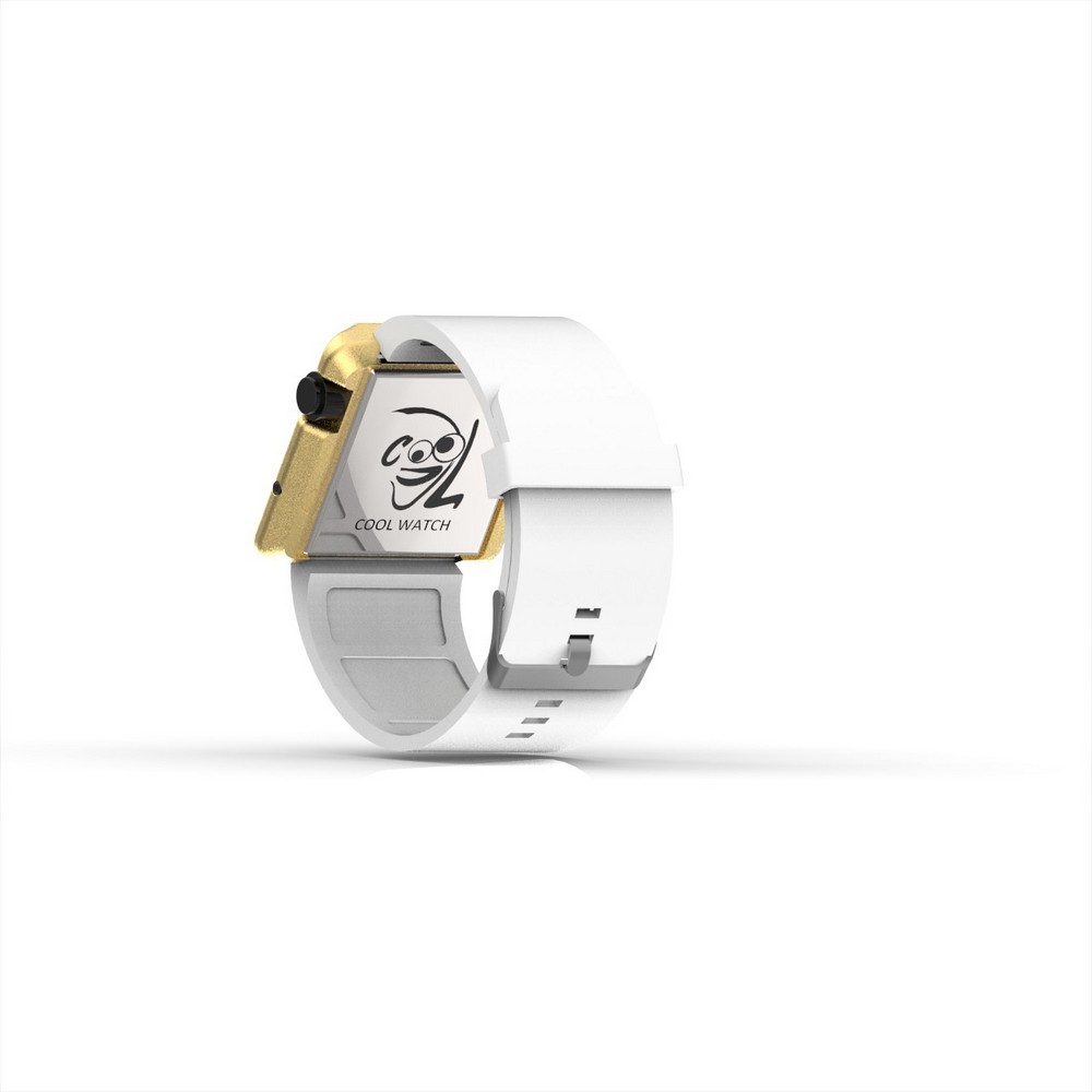 Cool Watch Saat - Gold Edition - Beyaz Kayış Unisex