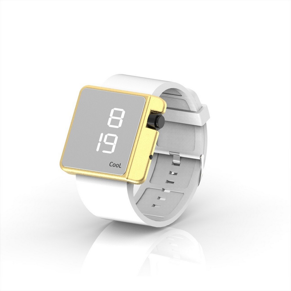 Cool Watch Saat - Gold Edition - Beyaz Kayış Unisex