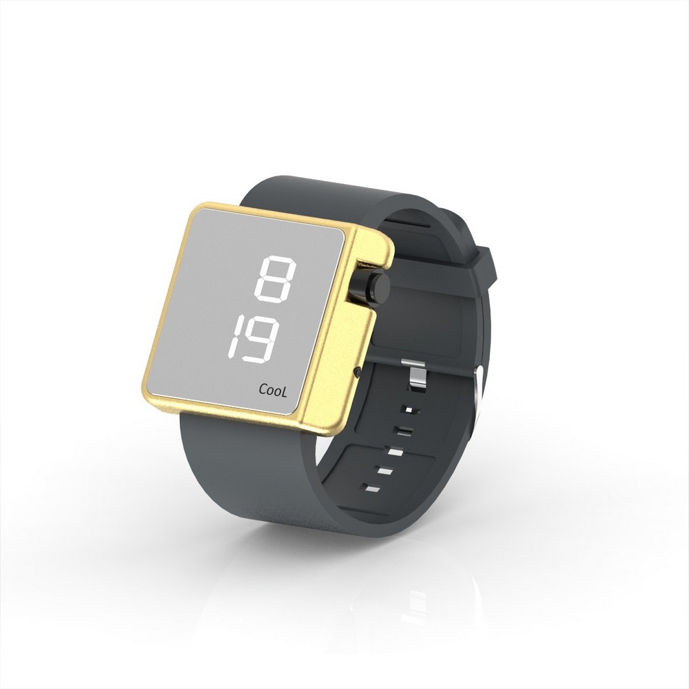 Cool Watch Saat - Gold Edition - Gri Kayış Unisex