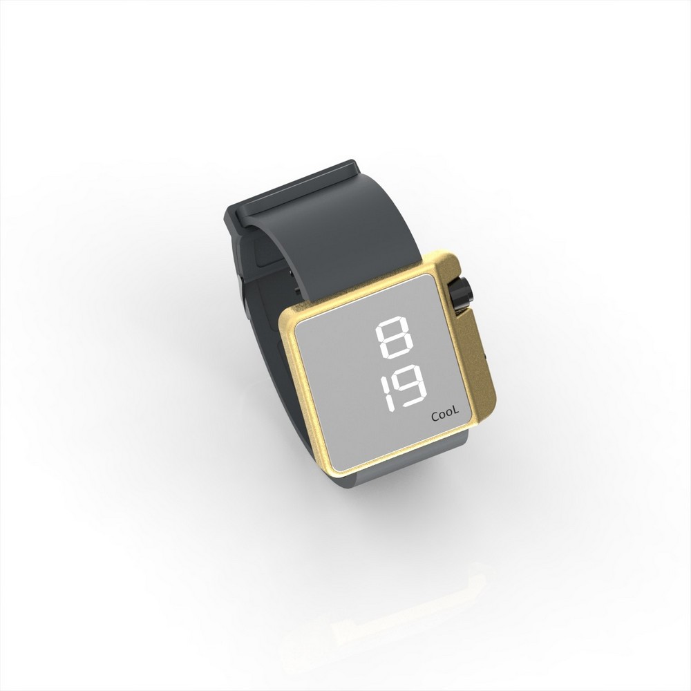 Cool Watch Saat - Gold Edition - Gri Kayış Unisex