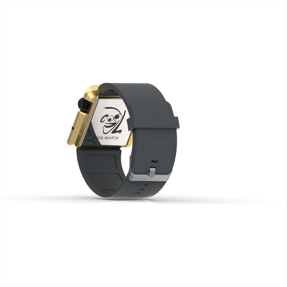 Cool Watch Saat - Gold Edition - Gri Kayış Unisex