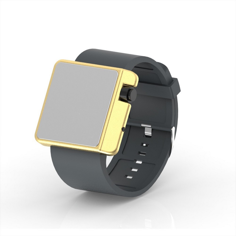 Cool Watch Saat - Gold Edition - Gri Kayış Unisex