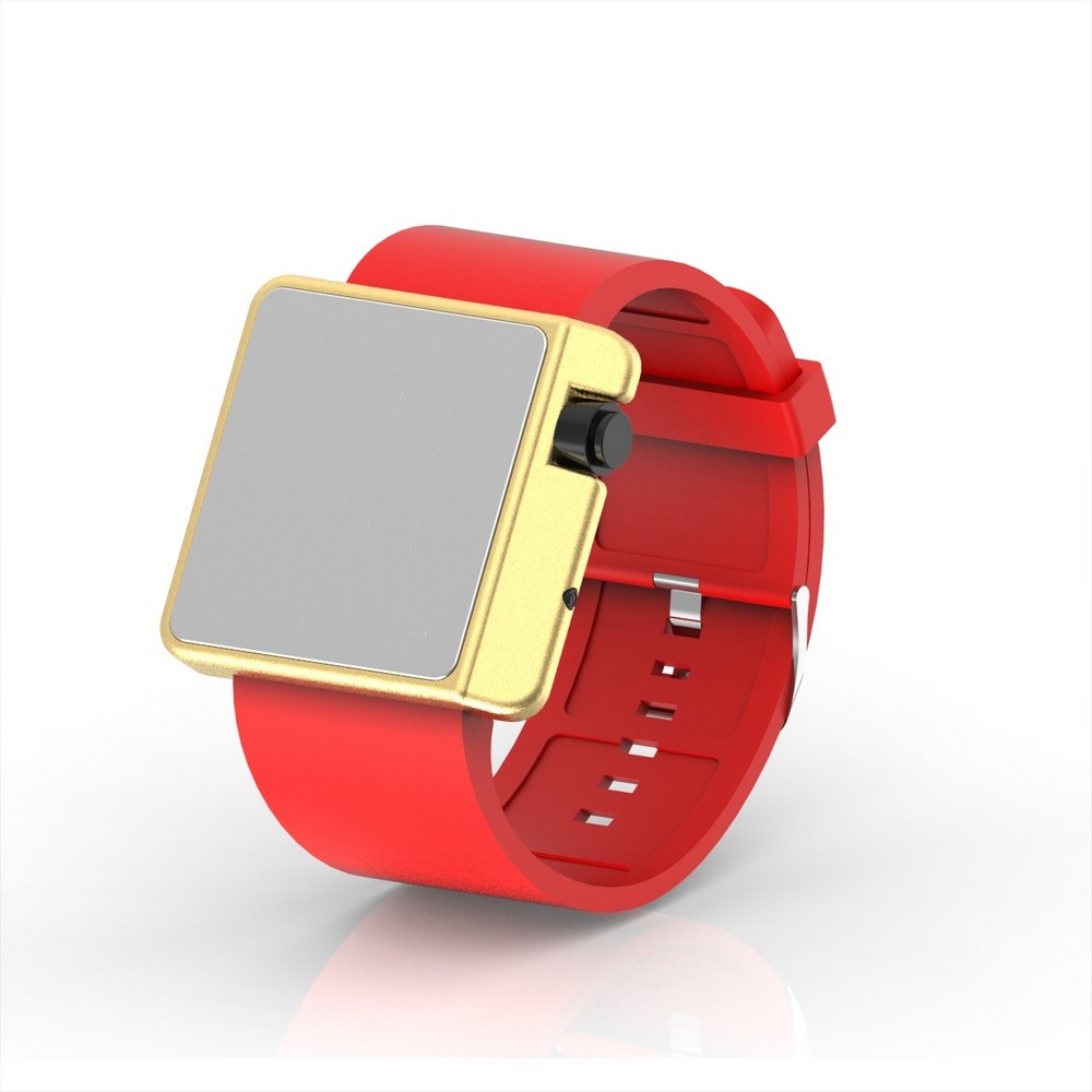 Cool Watch Saat - Gold Edition - Kırmızı Kayış Unisex