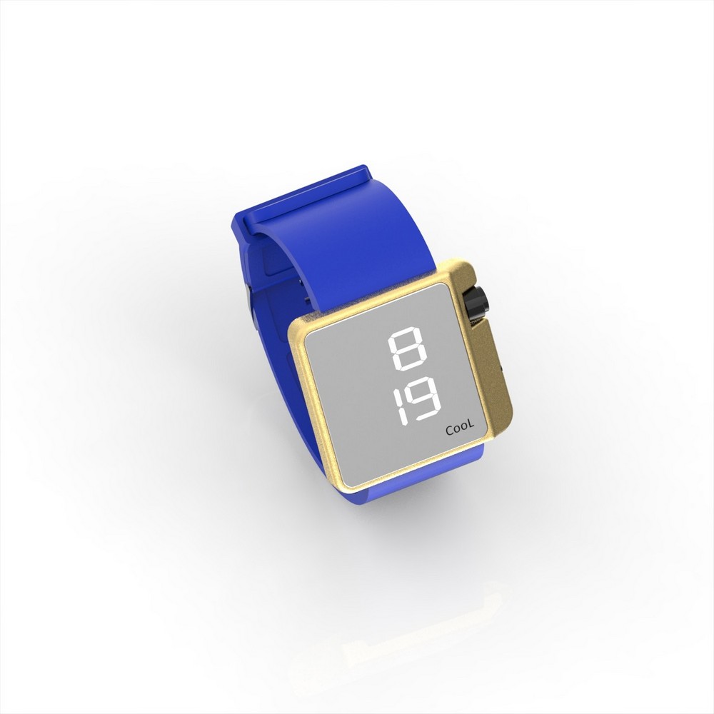 Cool Watch Saat - Gold Edition - Mavi Kayış Unisex